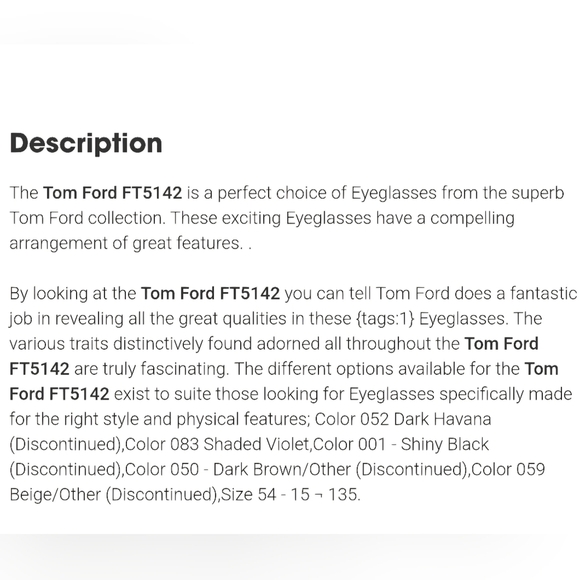 Tom Ford Purple Cat Eye Eyeglass Frame - TF5142 - Picture 3 of 15